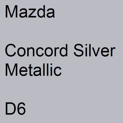 Mazda, Concord Silver Metallic, D6.